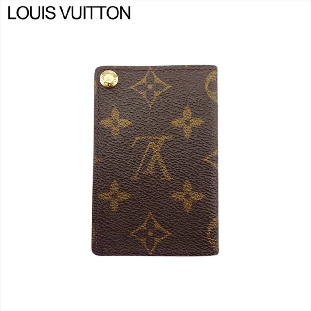 LOUIS VUITTON Card Case Monogram PVC x Leather - Auth Used